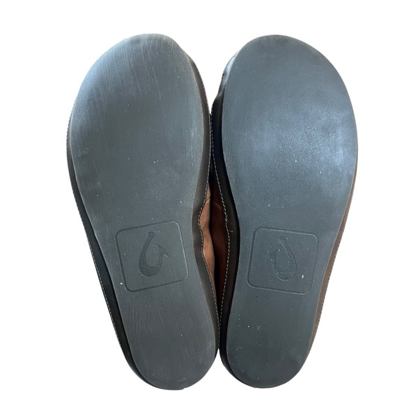 OluKai Men’s Moloa Slippers – Brown Leather | Size 11 - Picture 6 of 7
